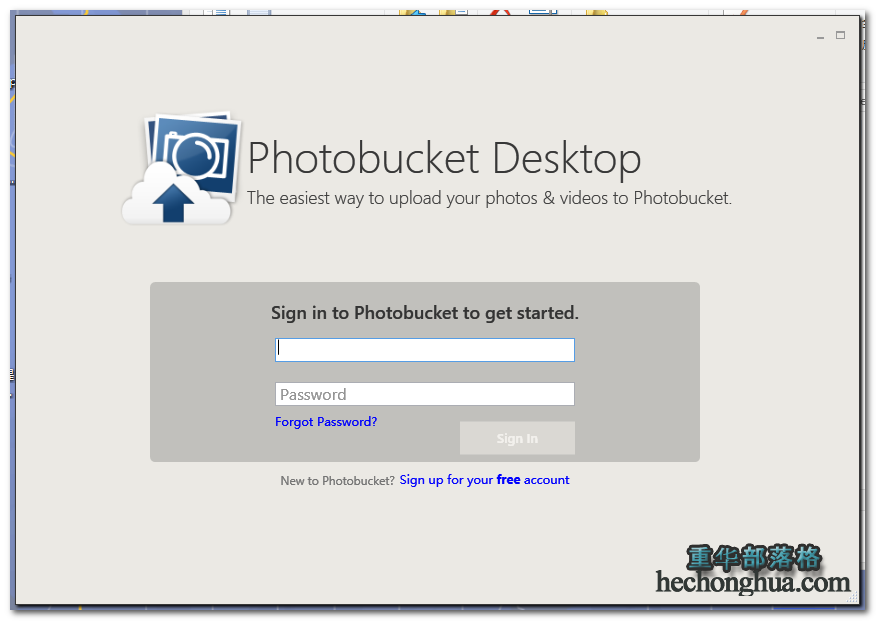 Photobucket发布桌面版上传程序